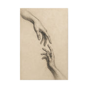 Expressive Hands Charcoal Study Wall Art & Canvas Print