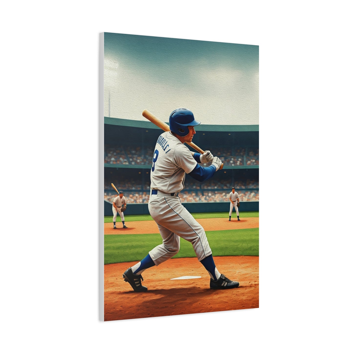 Classic Batter Swing in Stadium Action Wall Art & Canvas Prints