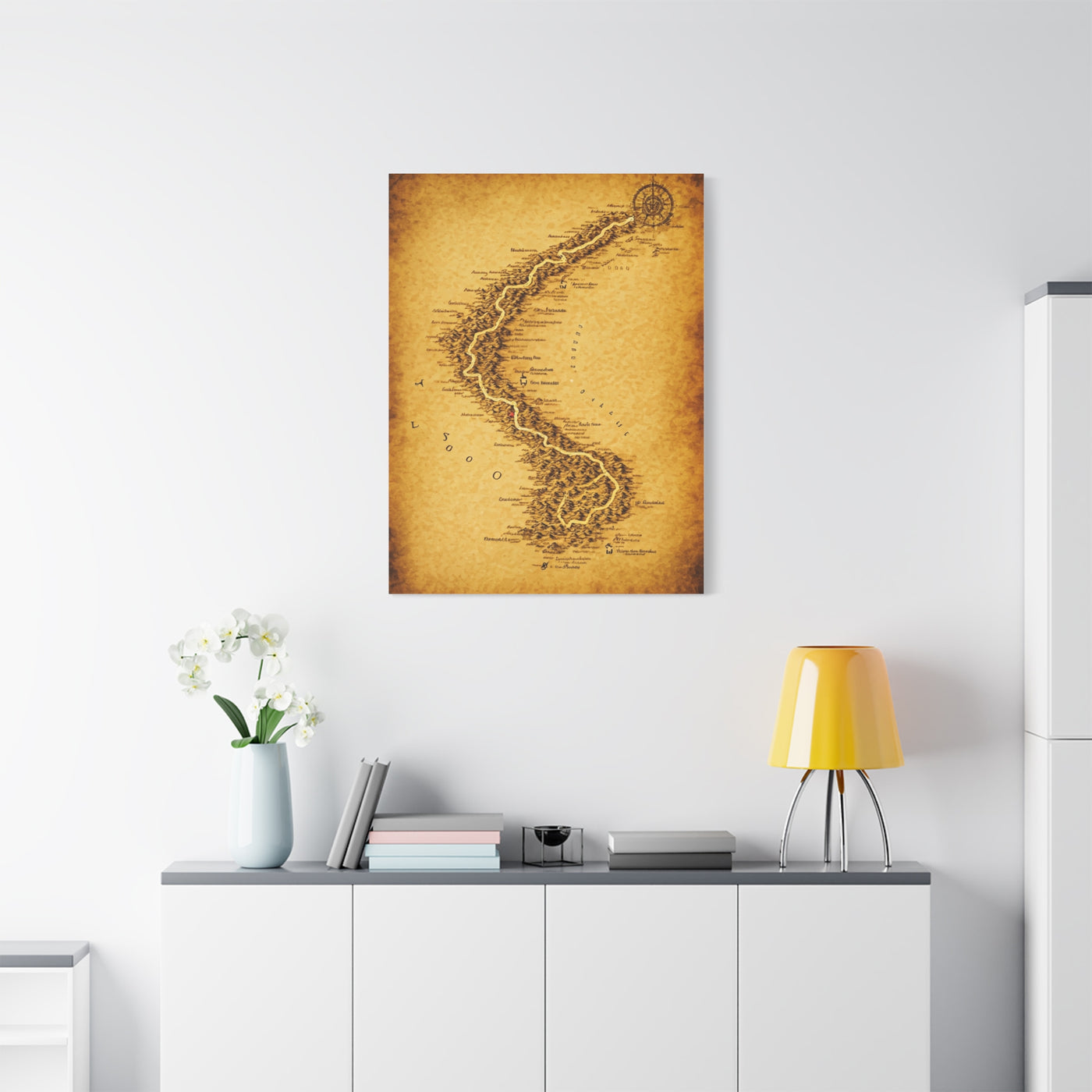 Vintage Serpent River Map Wall Art & Canvas Prints