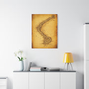 Vintage Serpent River Map Wall Art & Canvas Prints