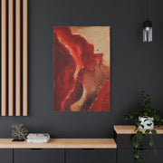 Red Ceramic Glaze Texture Wall Art & Canvas Print
