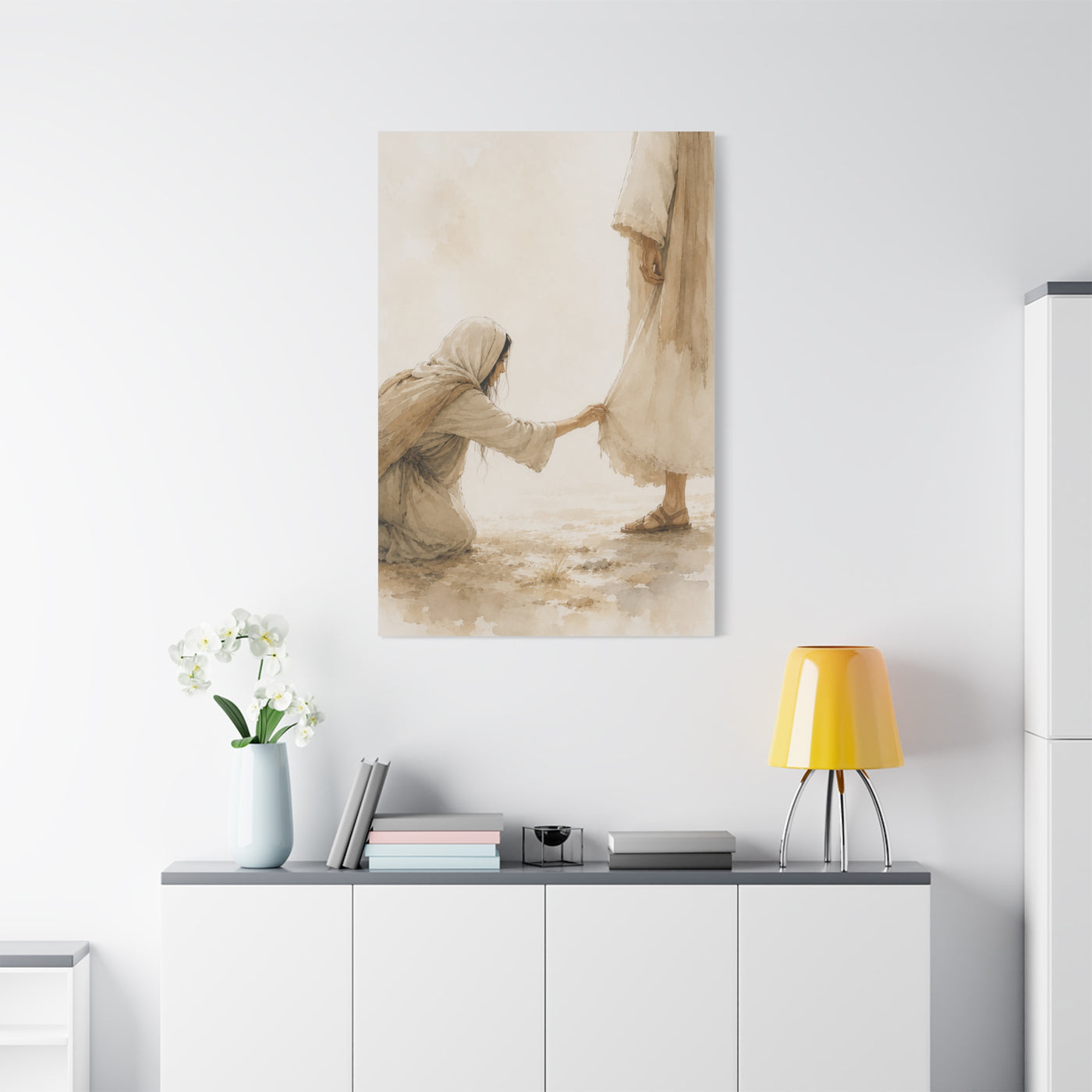 Healing Faith Watercolor Scripture Wall Art & Canvas Print