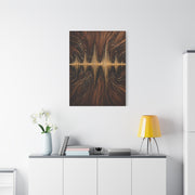 Golden Acoustic Wave Wood Composition Wall Art & Canvas Print