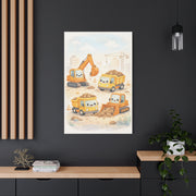 Little Builders Construction City Wall Art & Canvas Print