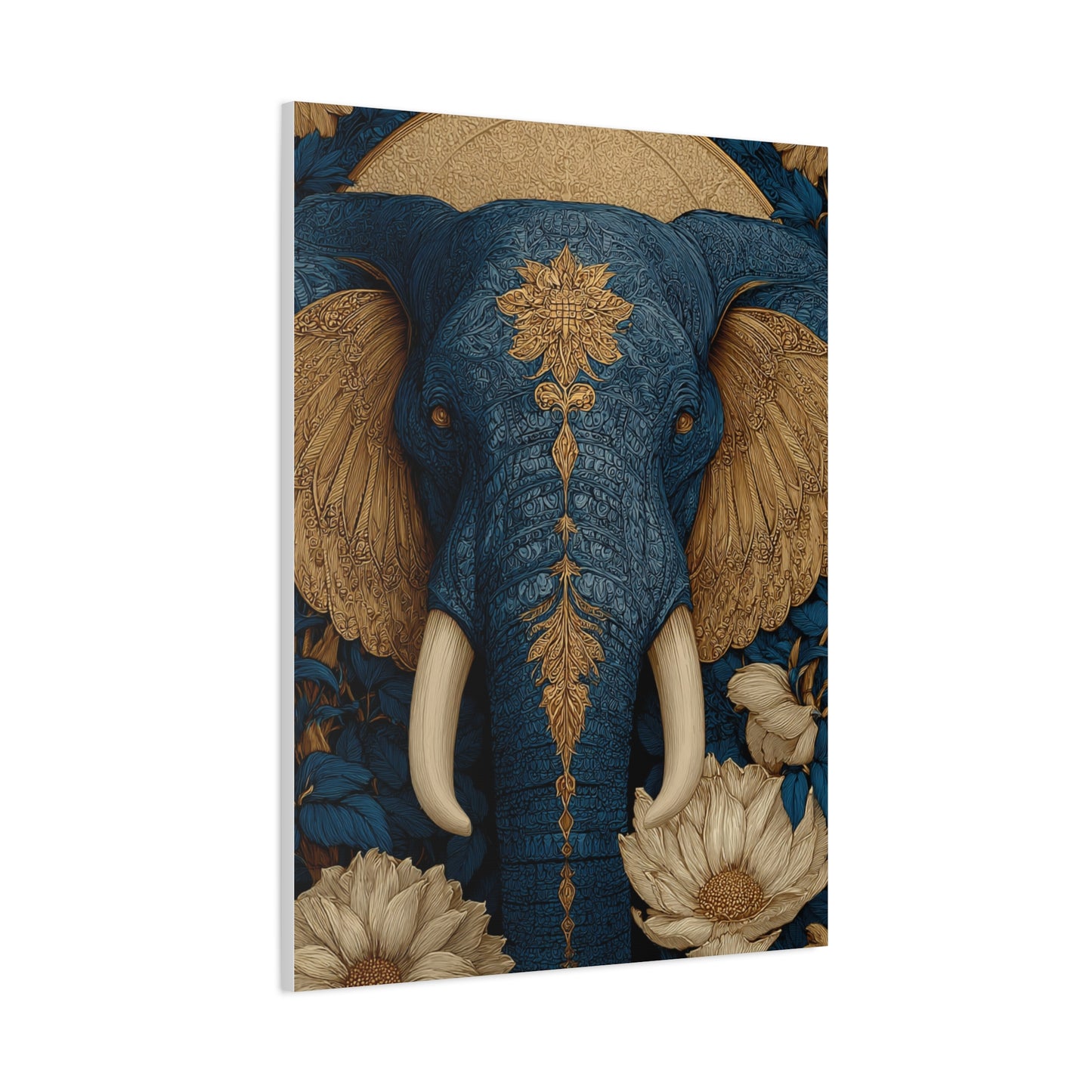 Ornamental Mandala Elephant Portrait Wall Art & Canvas Print