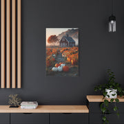 Pumpkin Patch Farm Path Wall Art & Canvas Print