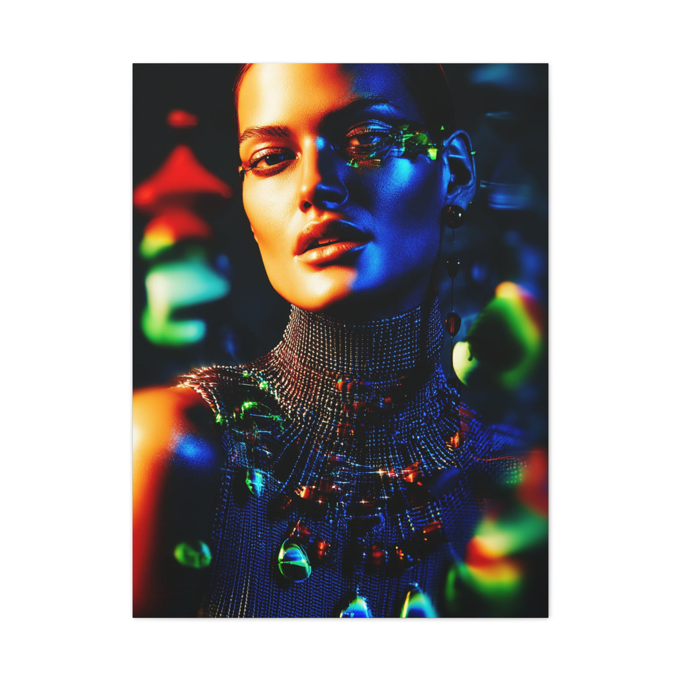 Luminous Fashion Portrait Contemporary Wall Art & Canvas Print