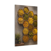 Honeycomb Preserved Moss Biophilic Installation Wall Art & Canvas Print