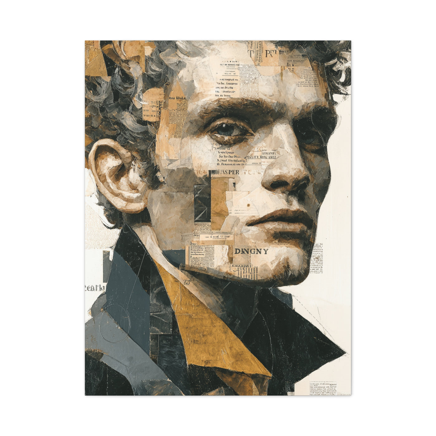 Editorial Male Portrait Collage Wall Art & Canvas Print