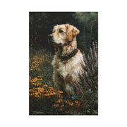 Golden Retriever Wildflower Portrait Wall Art & Canvas Print