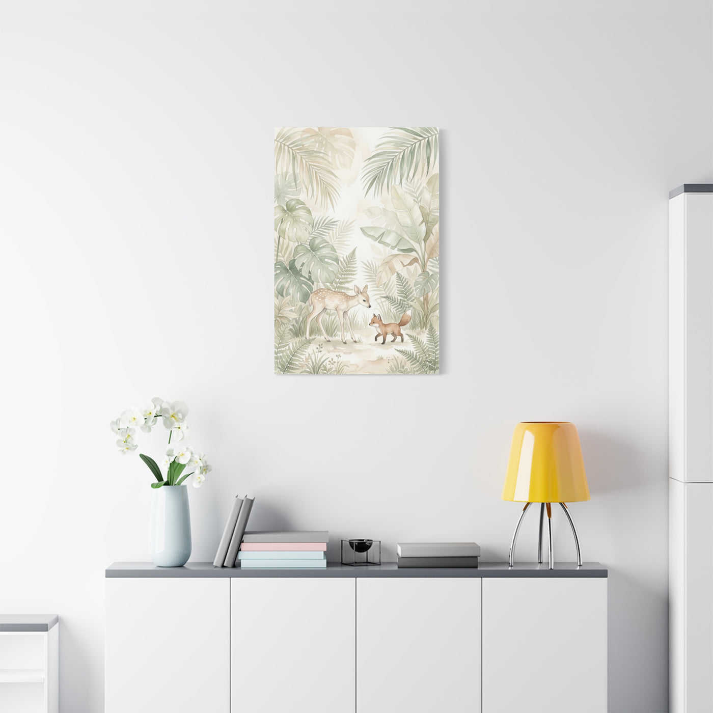 Soft Jungle Nursery Wildlife Tropical Wall Art & Canvas Print