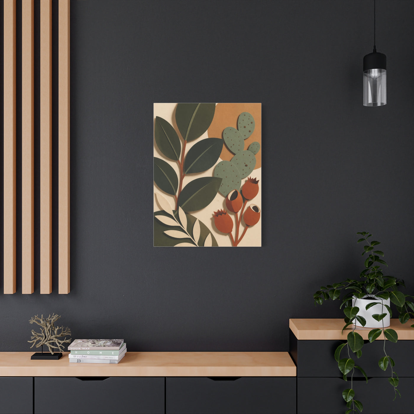 Cut Paper Botanical Modernist Wall Art & Canvas Print