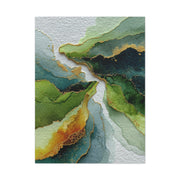 Green Sage and Gold Organic Abstract Wall Art & Canvas Print