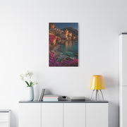 Amalfi Coast Bougainvillea Cliffs Wall Art & Canvas Print