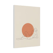 Reclining Line Figure Sun Composition Wall Art & Canvas Print