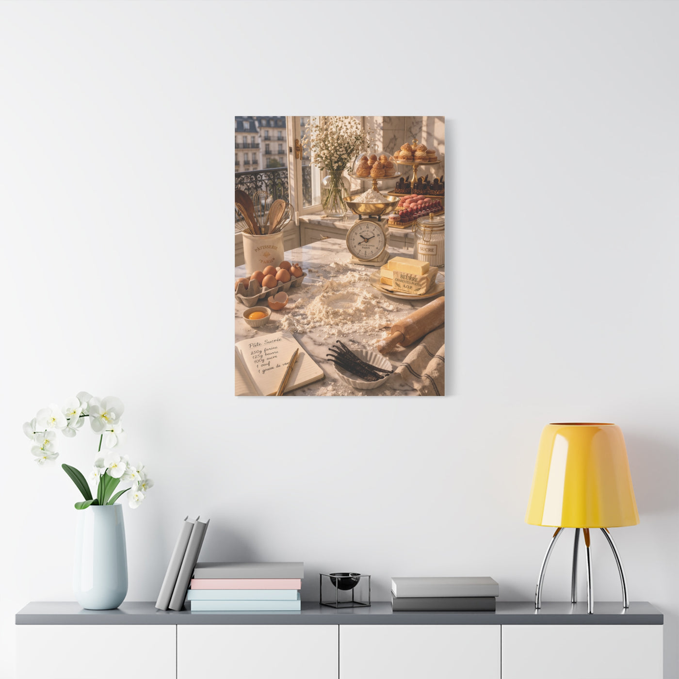 Parisian Marble Pastry Station Wall Art & Canvas Print