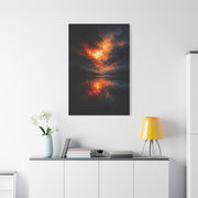 Dramatic Orange Sky Reflection Landscape Wall Art & Canvas Print