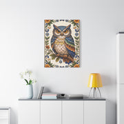 Artisan Ceramic Owl Tile Wall Art & Canvas Print