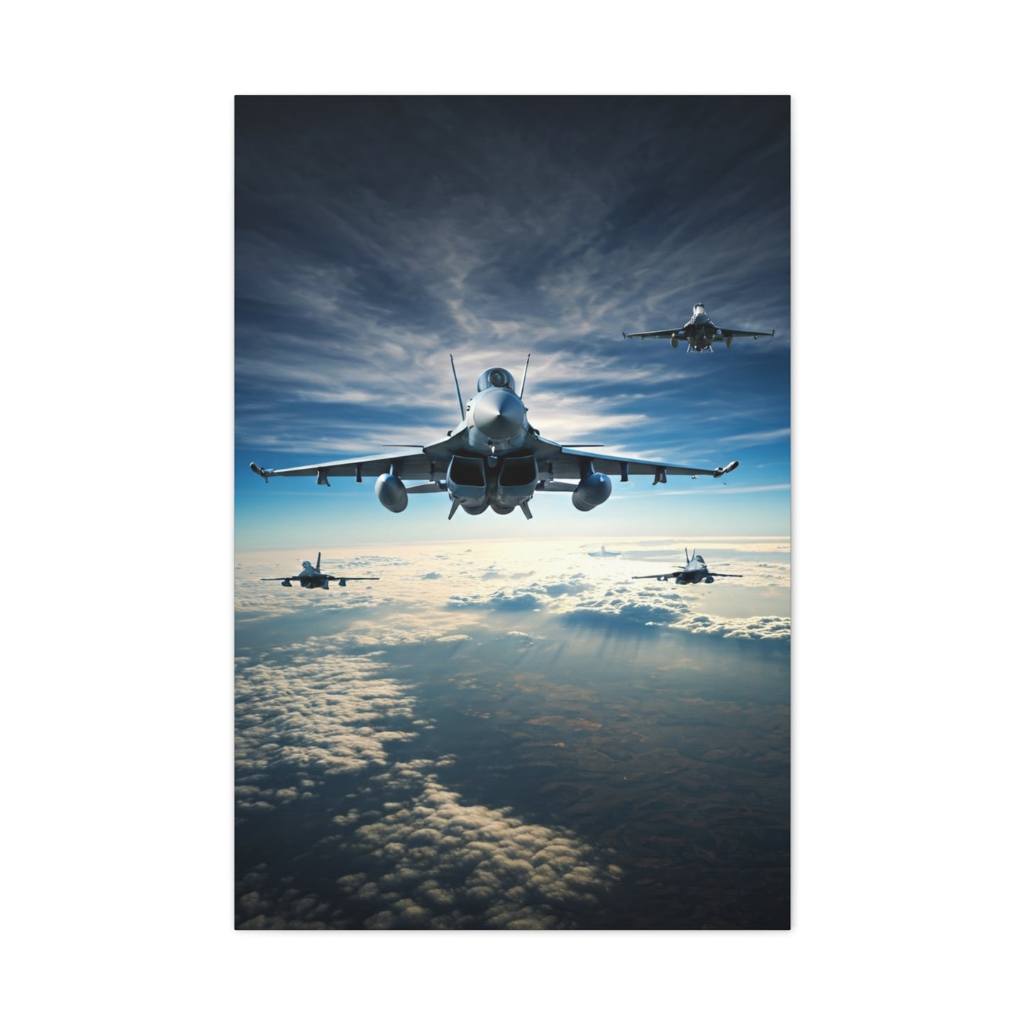 Skyborn Jet Through Cloud Kingdom Wall Art & Canvas Prints