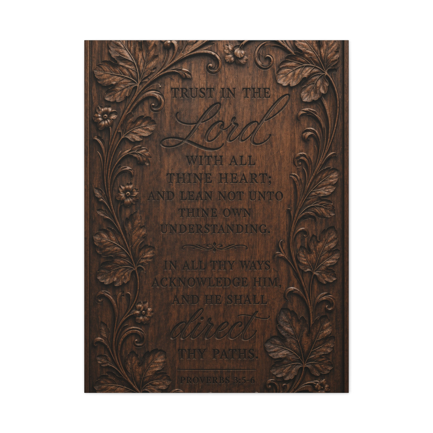 Proverbs Heirloom Wood Scripture Wall Art & Canvas Print