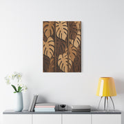 Layered Monstera Wood Panel Tropical Wall Art & Canvas Print