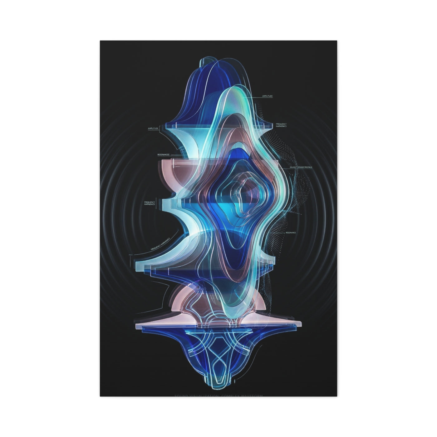 Futuristic Soundform Resonance Wall Art & Canvas Print