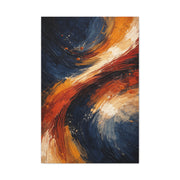 Navy and Terracotta Motion Abstract Wall Art & Canvas Print
