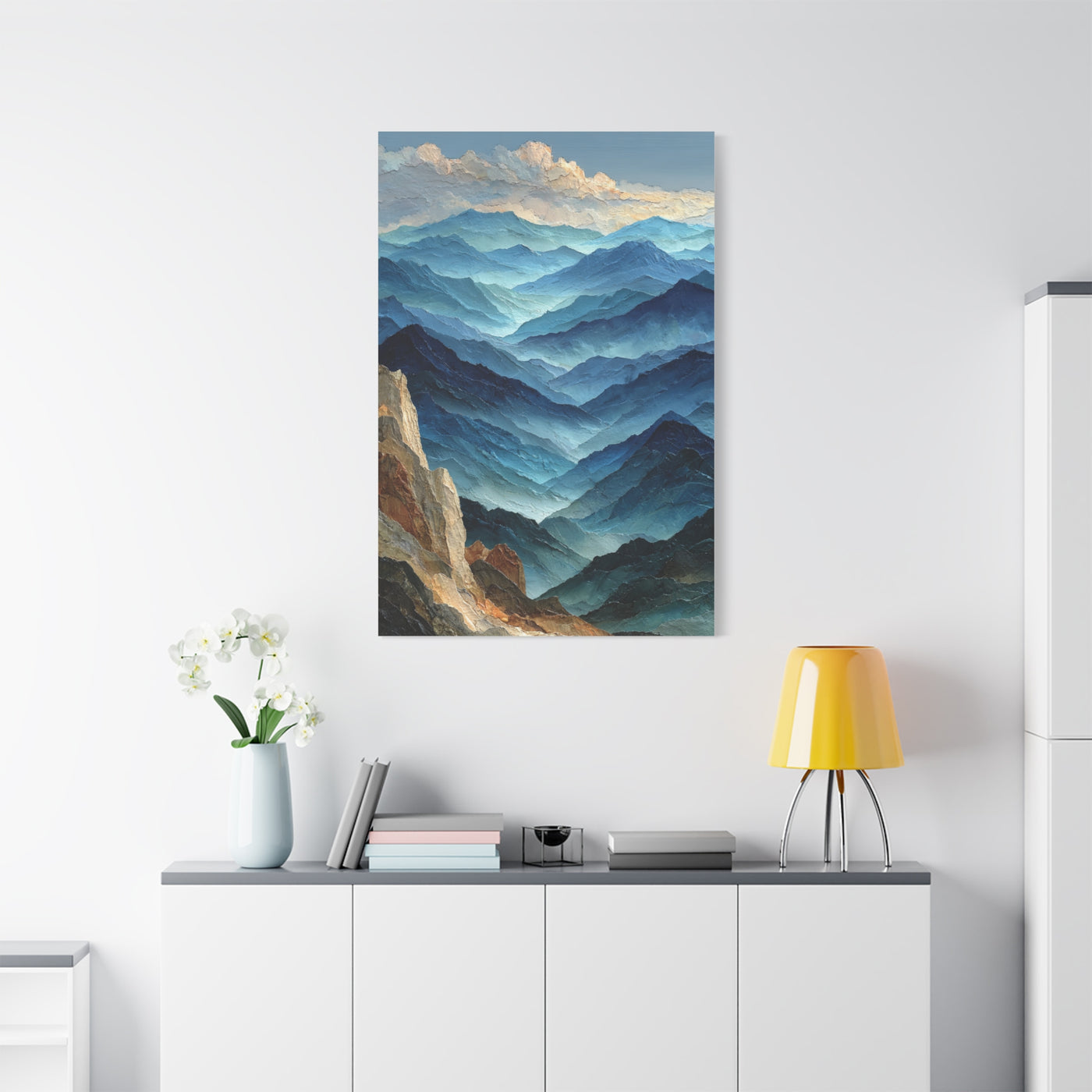 Layered Mountain Horizon Abstraction Wall Art & Canvas Print