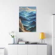 Layered Mountain Horizon Abstraction Wall Art & Canvas Print