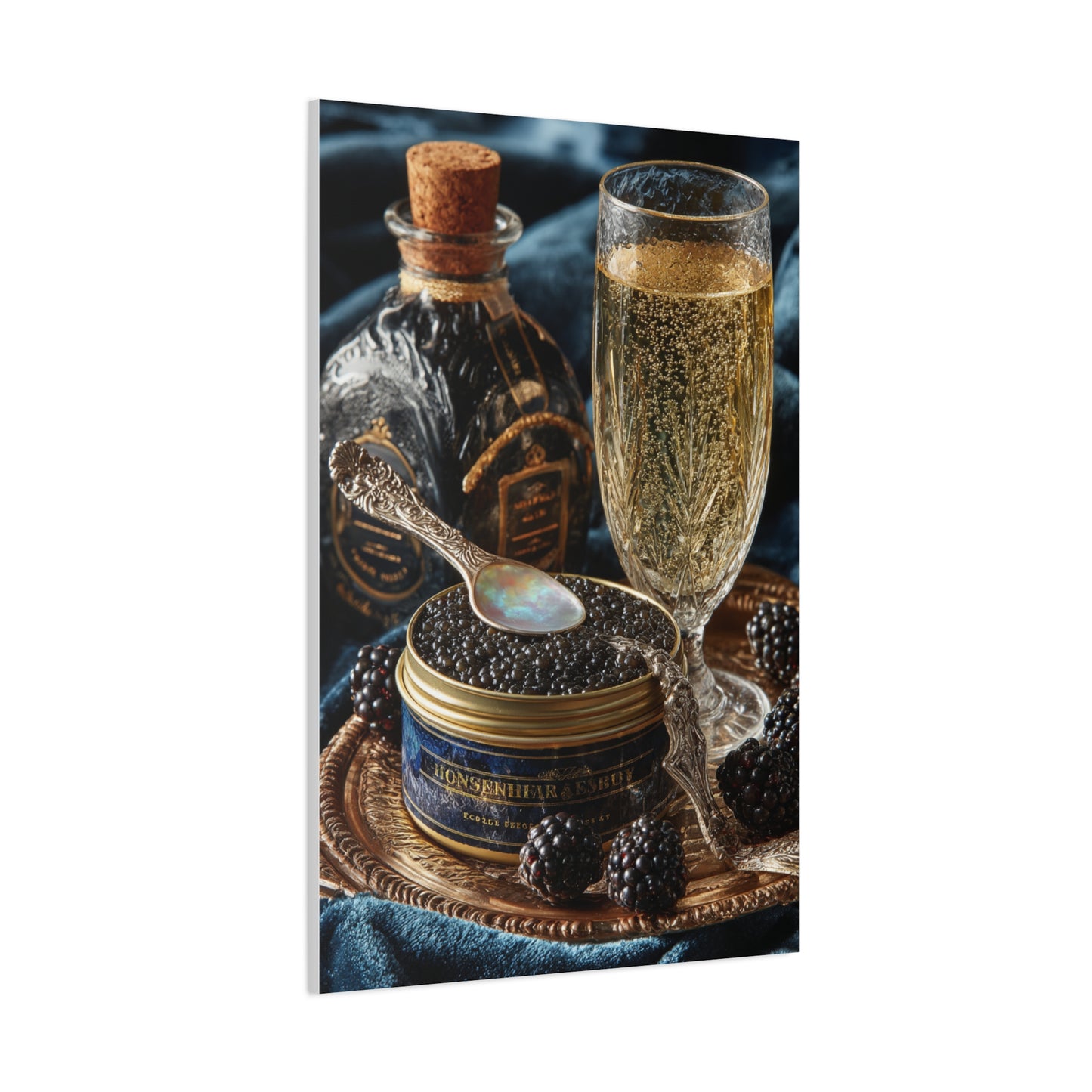 Caviar and Champagne Luxury Still Life Wall Art & Canvas Print