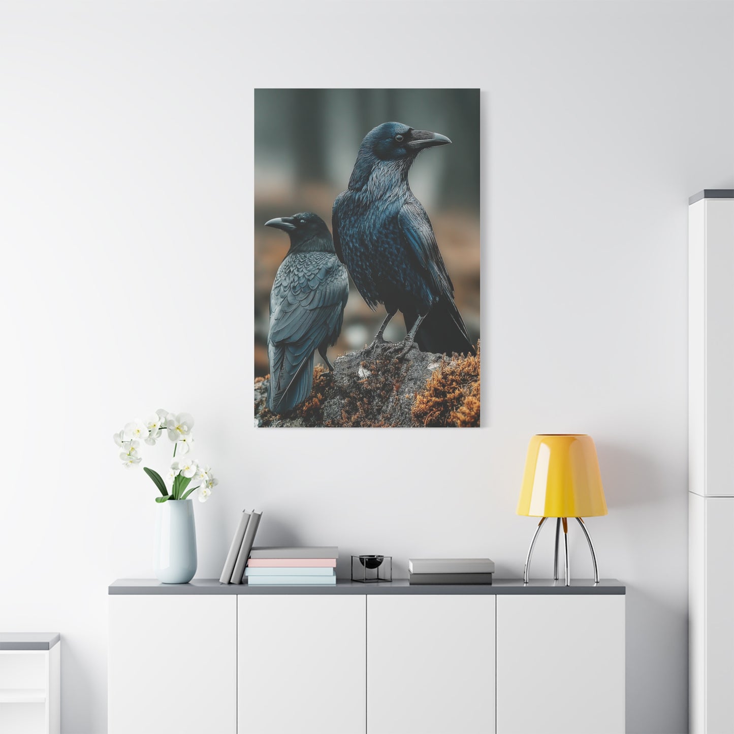 Raven and Crow Portrait – Guardians of the Wild Wall Art & Canvas Print