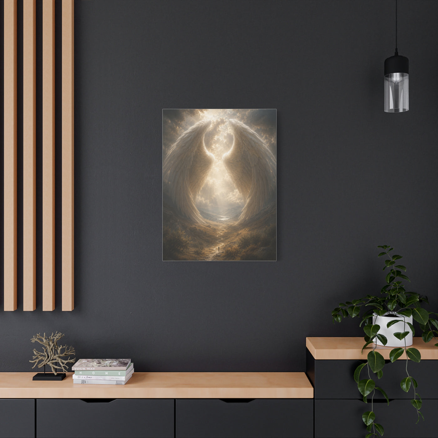 Under His Wings Scripture Wall Art & Canvas Print