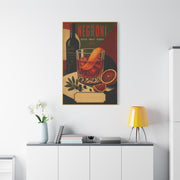Vintage Negroni Cocktail Poster Wall Art & Canvas Print
