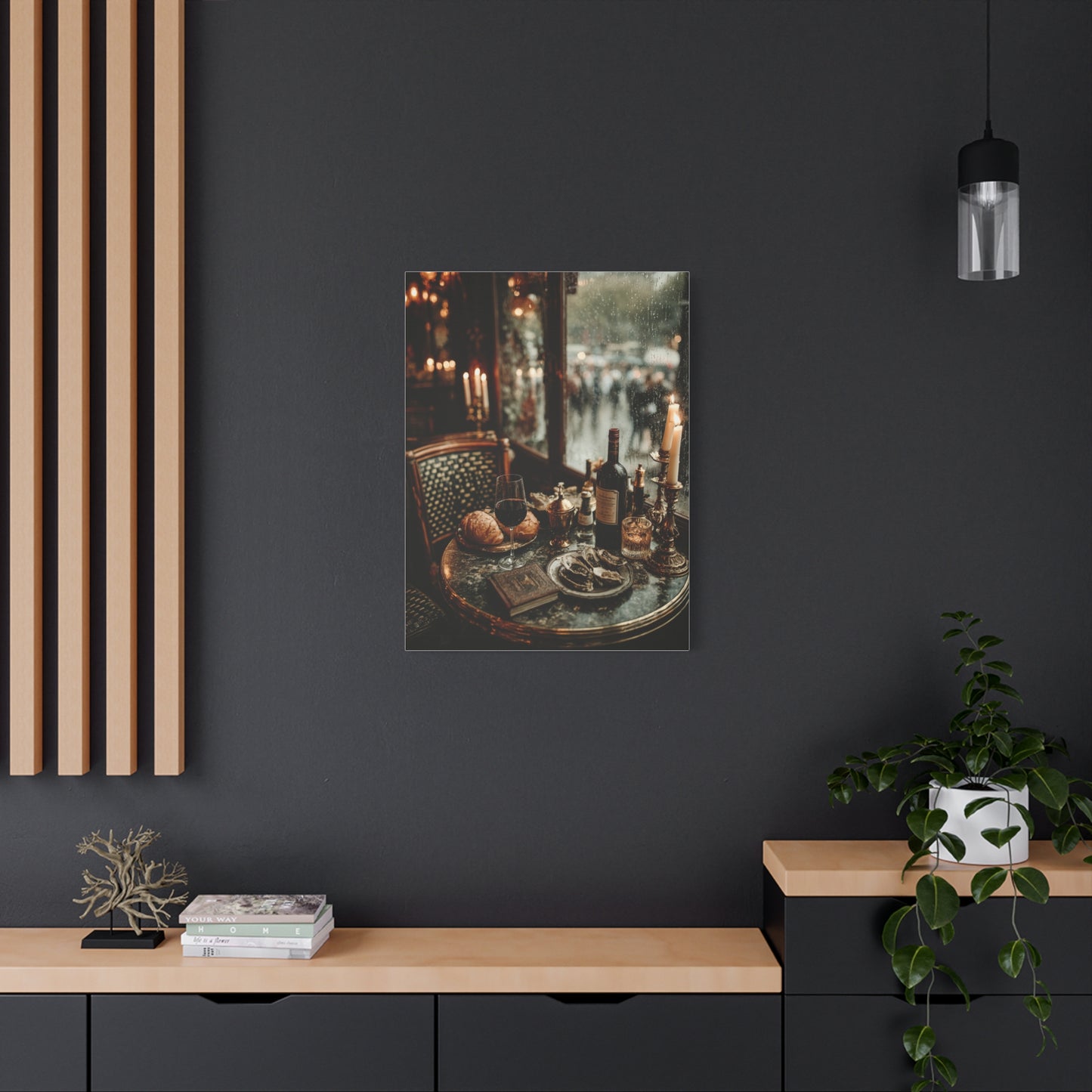 Parisian Bistro Window Table Wall Art & Canvas Print