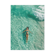 Aerial Ocean Serenity Woman Portrait Wall Art & Canvas Print