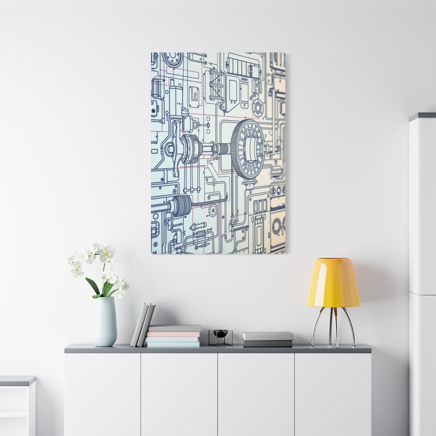 Elite Engineering & Machinery Blueprints Art Vision Wall Art & Canvas Print