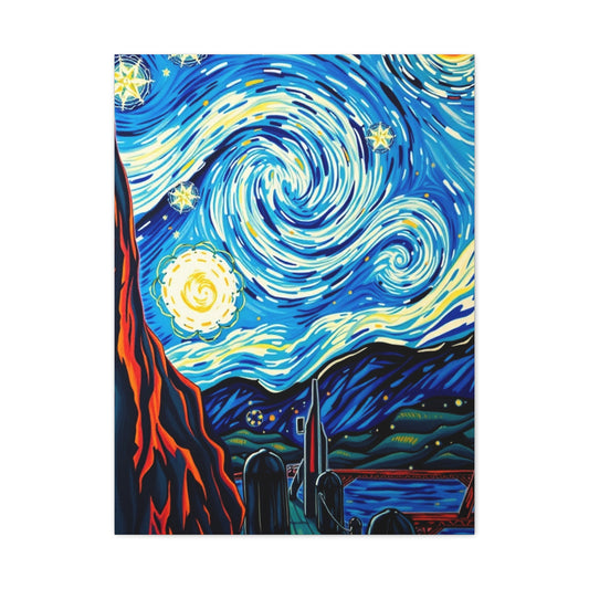 The Starry Night Canvas Art Supreme Canvas Wall Art & Canvas Print