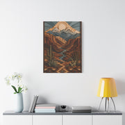 Layered Canyon Wood Mosaic Southwest Wall Art & Canvas Print