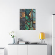 Emerald Stone Abstract Luxe Wall Art & Canvas Print