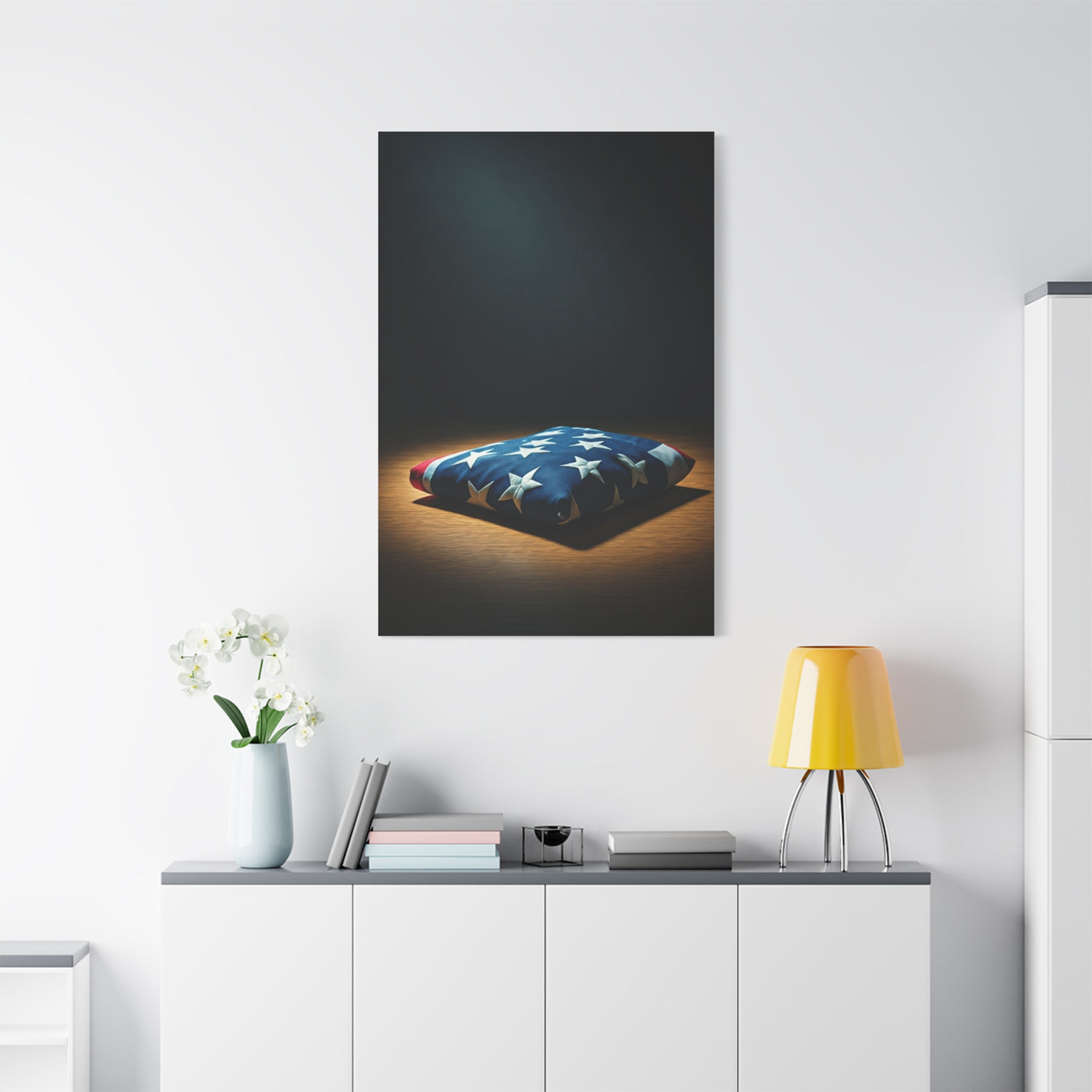 Folded Flag Memorial Honor Wall Art & Canvas Prints  .