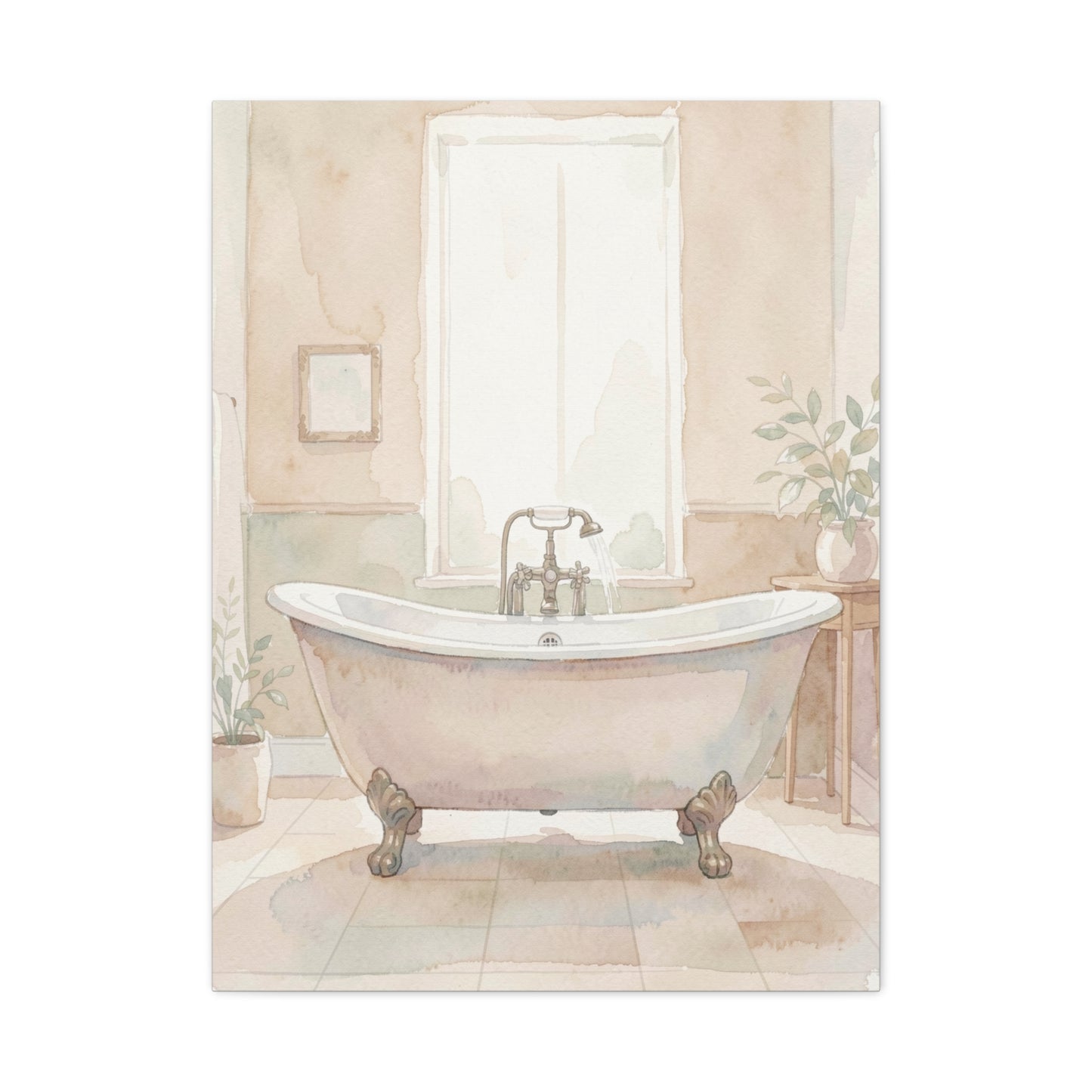 Vintage Clawfoot Bathtub Serenity Wall Art & Canvas Prints