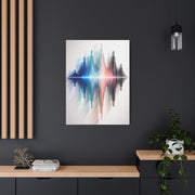 Luminous Soundwave Glass Sculpture Wall Art & Canvas Print