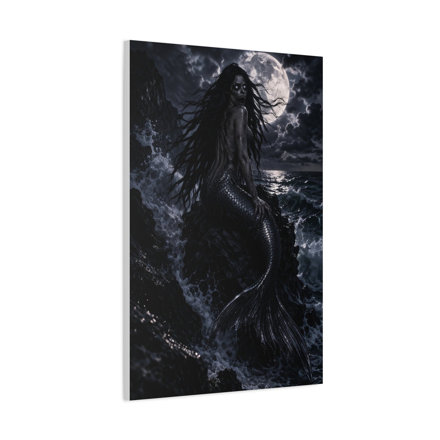 Moonlit Gothic Siren Darkness Wall Art & Canvas Print