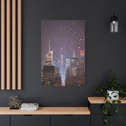 New York Winter Snowfall Skyline Wall Art & Canvas Print