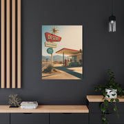 Desert Gas Station Americana Wall Art & Canvas Print