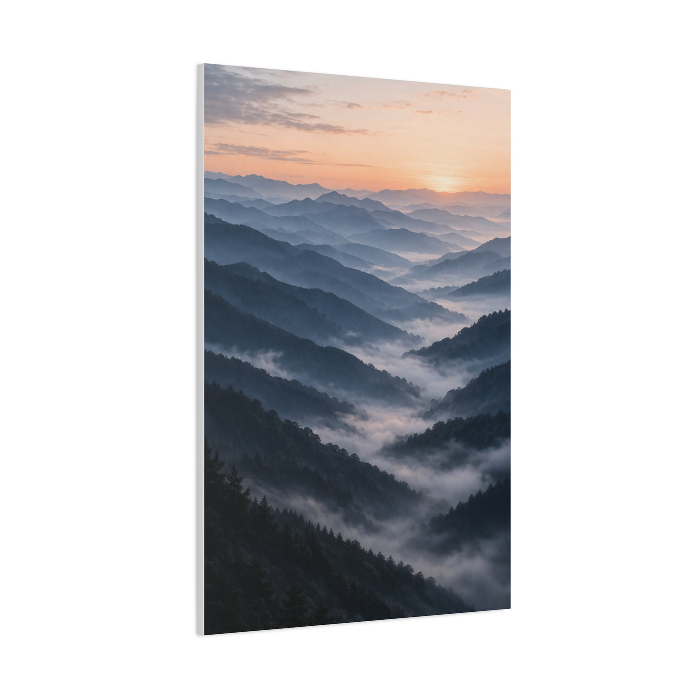 Endless Layered Mountain Ridges Dawn Wall Art & Canvas Print