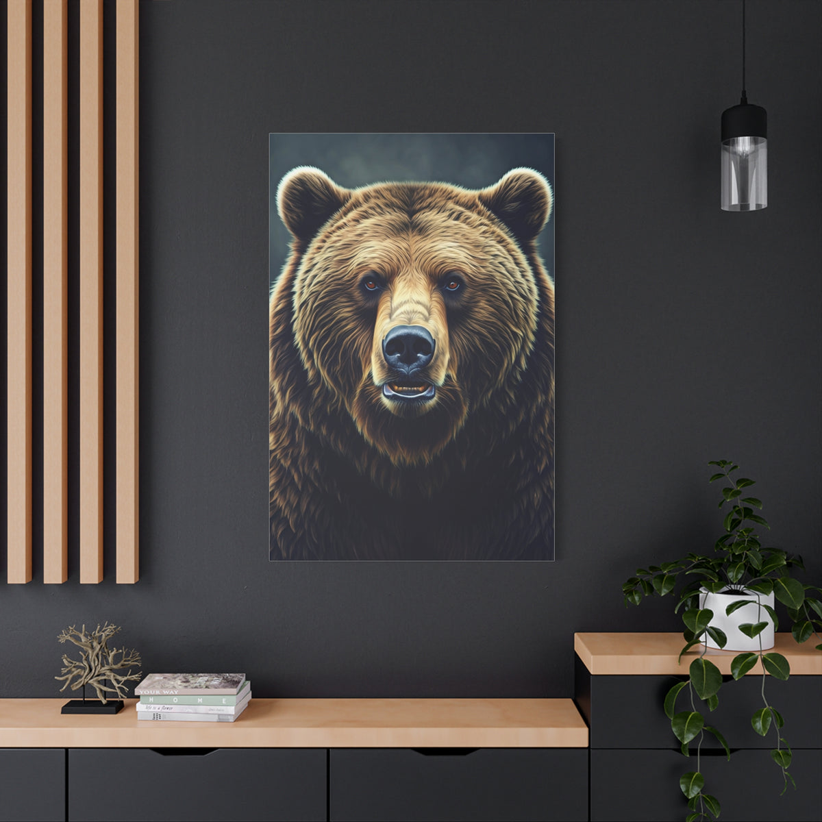 Golden Hour Bear in Pine Forest Wall Art & Canvas Prints