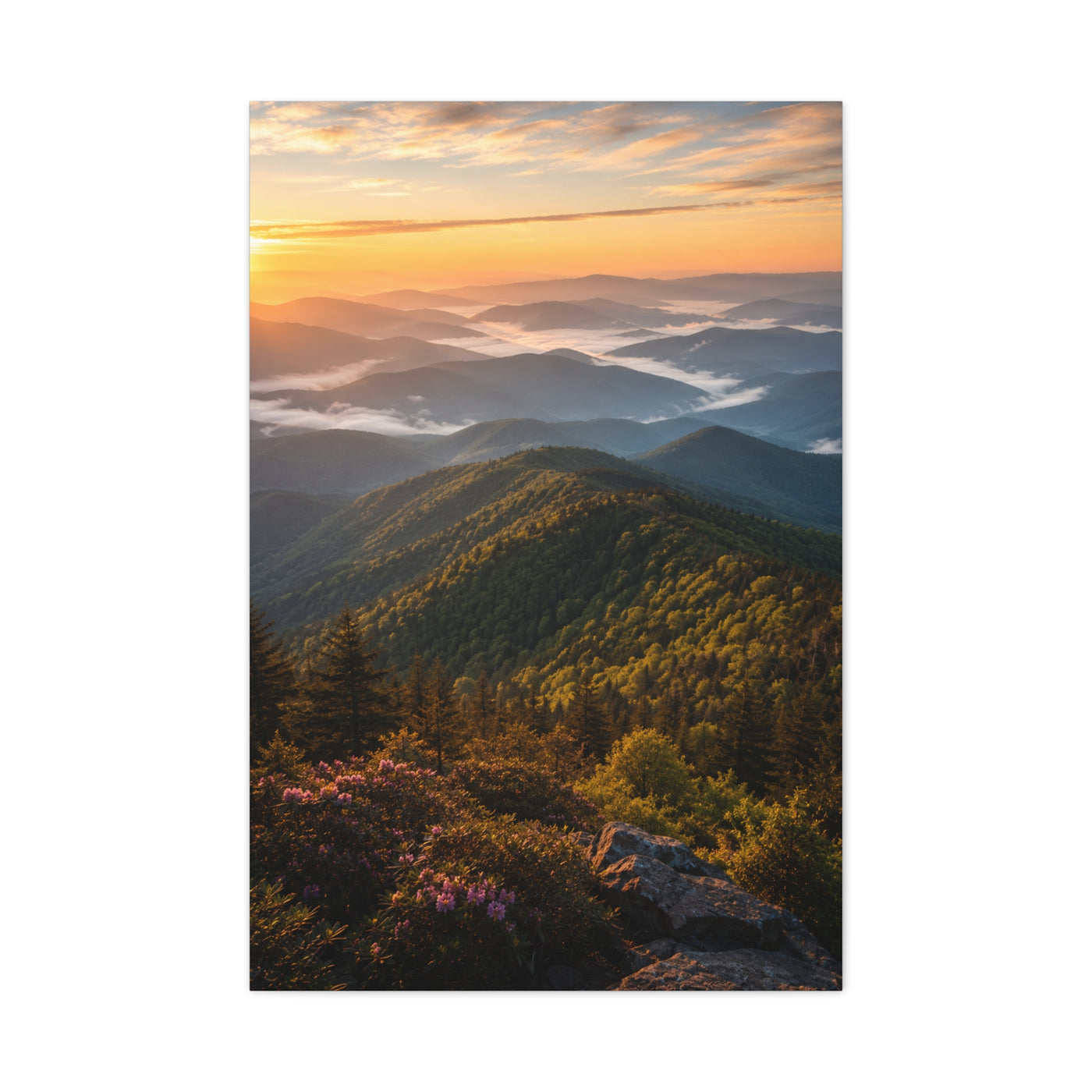 Great Smoky Mountains Sunrise Wall Art & Canvas Print