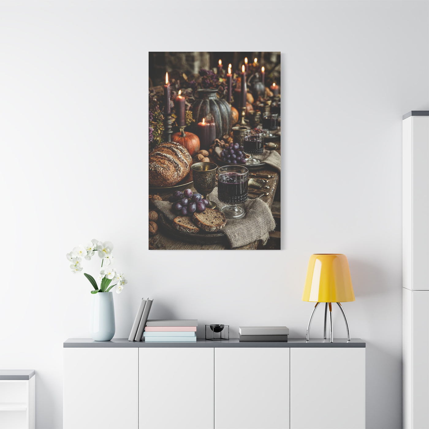 Autumn Harvest Feast Table Wall Art & Canvas Print