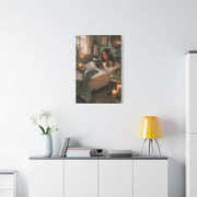 Vintage Bath Mermaid Reading Wall Art & Canvas Print